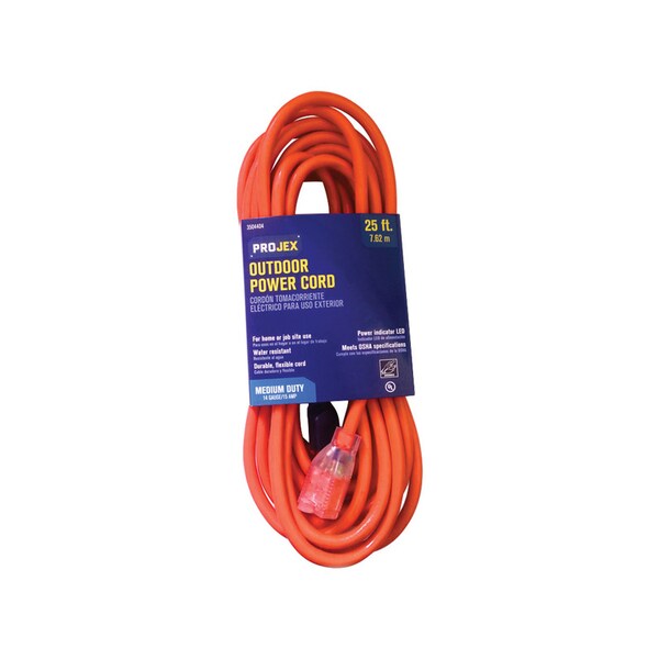Projex Projex Indoor or Outdoor 25 ft. L Orange Extension Cord 14/3 SJTW OU143JTW025OGP - main